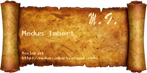 Medus Imbert névjegykártya